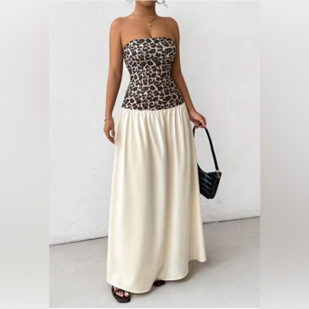 Leopard two tone dress - Picture 3 of 4